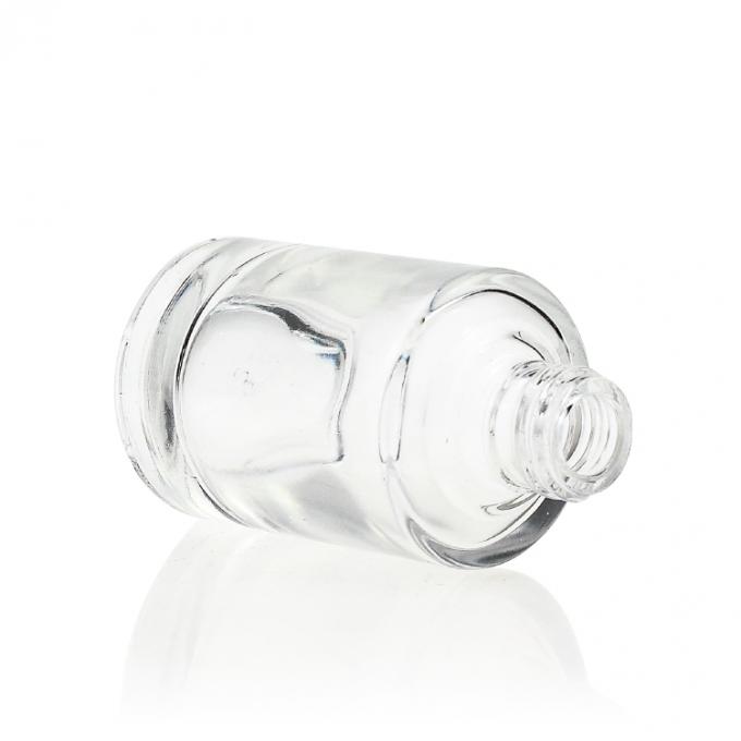 Garrafa de vidro clara vazia de empacotamento cosmética luxuosa do conta-gotas com pipeta