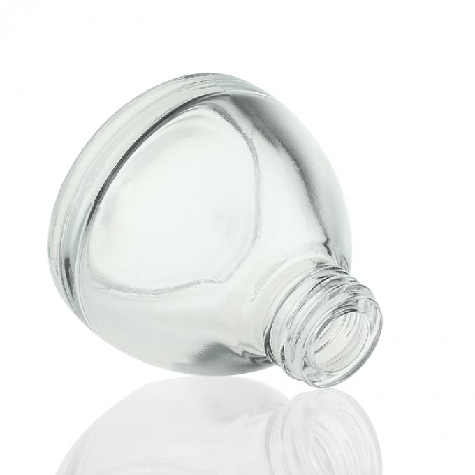 Garrafa pequena oval clara branca bonito luxuosa do conta-gotas para o óleo essencial